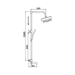 Душевая стойка Rose R3536H