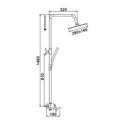 Душевая стойка Rose R2736