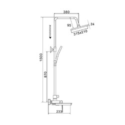 Душевая стойка Rose R1836