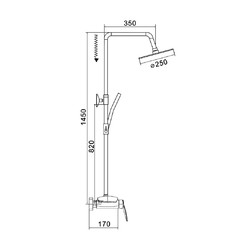 Душевая стойка Rose R1136