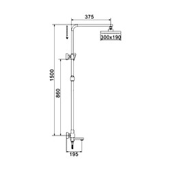 Душевая стойка Rose R1036