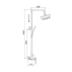 Душевая стойка Rose R1836-6