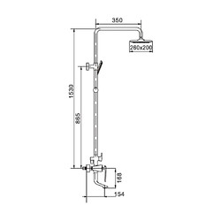 Душевая стойка Rose R1336H