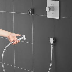 Смеситель с псевдобиде Rose R105C, белый/хром