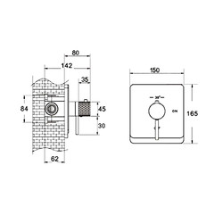 Смеситель с псевдобиде Rose R105C, белый/хром