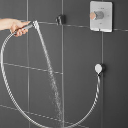 Смеситель с псевдобиде Rose R105C, белый/хром