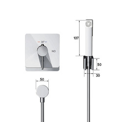 Смеситель с псевдобиде Rose R105C, белый/хром
