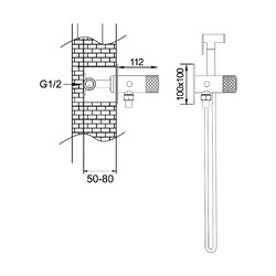 Смеситель с псевдобиде Rose R225H