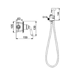 Смеситель с псевдобиде Rose R0205E