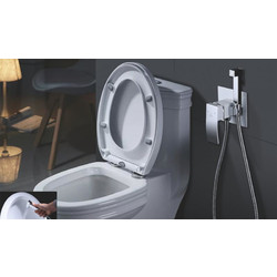 Смеситель с псевдобиде Rose R1505F, белый/хром