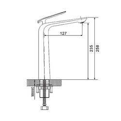 Смеситель для умывальника Rose R1311F