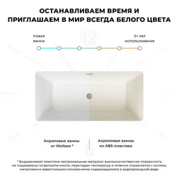 Акриловая ванна Wellsee Pure BY Wellsee 230703001 166*77