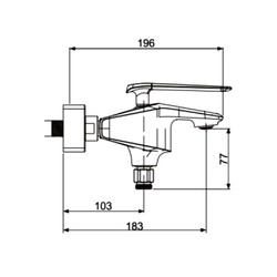 Смеситель для ванны Rose R1302F