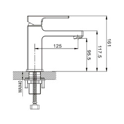 Смеситель для умывальника Rose R1001H-1