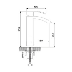 Смеситель для умывальника Rose R1511H