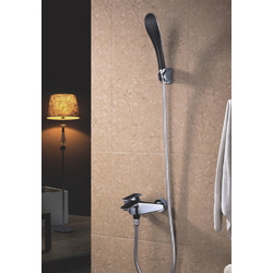 Смеситель для ванны Rose R1302H, чёрный/хром