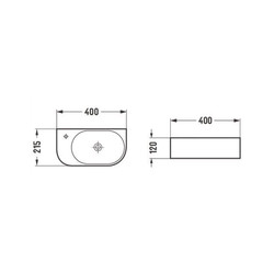 Умывальник UnicoPureza PS01302B-L 40x21,5