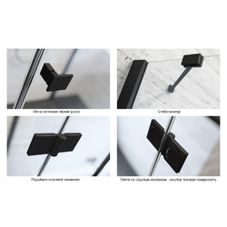 Душевой уголок Radaway Essenza Black KDJ 110х80 R