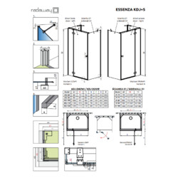 Душевой уголок Radaway Essenza Black KDJ+S 90х120 R