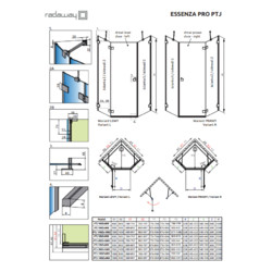 Душевой уголок Radaway Essenza Pro Black PTJ 80х80 L