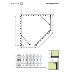 Душевой уголок Radaway Essenza Pro Black PTJ 80х80 L