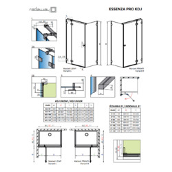 Душевой уголок Radaway Essenza Pro White KDJ 90х90 L