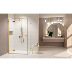 Душевой уголок Radaway Essenza Pro Brushed Gold KDJ 90х90 L
