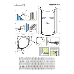 Душевой уголок Radaway Essenza Black PDD 100х100