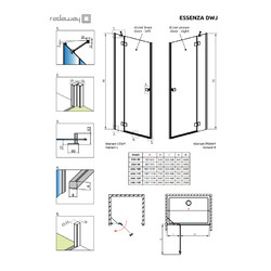 Душевая дверь Radaway Essenza Black DWJ 80 L