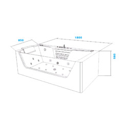 Гидромассажная ванна Cerutti C-477-18A 180х85