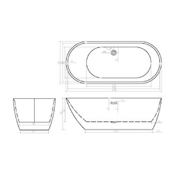 Акриловая ванна CeruttiSPA COMO MB CT9904 170x75