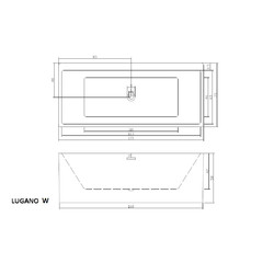 Акриловая ванна CeruttiSPA LUGANO W CT7387 170x75