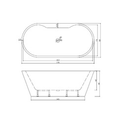 Акриловая ванна CeruttiSPA MARTIGIANO W CT7766 170x80