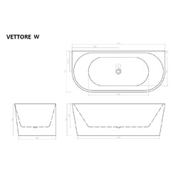 Акриловая ванна CeruttiSPA VETTORE W CT9345 170x75