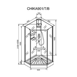 Душевая кабина CeruttiSPA CHIKA901B 90x90