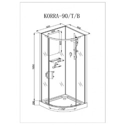 Душевая кабина CeruttiSPA KORRA90B 90x90