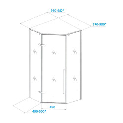 Душевой уголок CeruttiSPA C2A 100x100