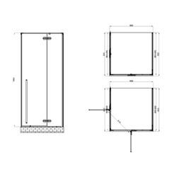 Душевой уголок Abber Eins AG06099B 90x90