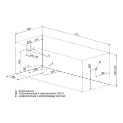 Акриловая ванна Aquanet West 170x70, с каркасом