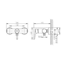 Смеситель для душа Bravat Palace F9172217CP-01-RUS