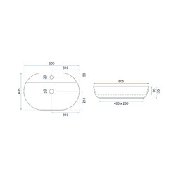 Умывальник Rea AURA 61 REA-U7900