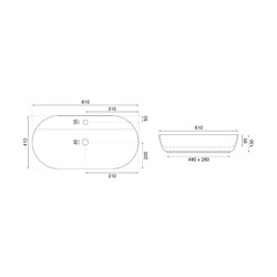 Умывальник Rea AURA 61 Marmo Shiny REA-U8003