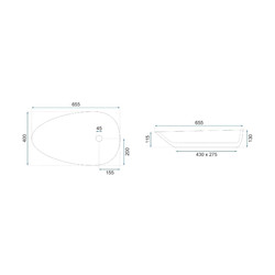 Умывальник Rea GRETA 65 Thunder Shiny REA-U6500