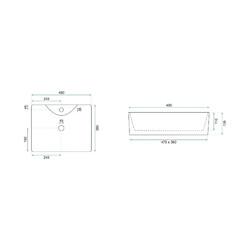 Умывальник Rea KELLY Marmo REA-U5052