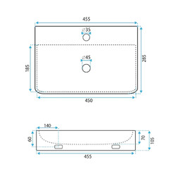 Умывальник Rea NAOMI REA-U0630
