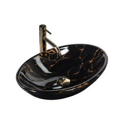 Умывальник Rea PAMELA Black Marble Shiny REA-U5067