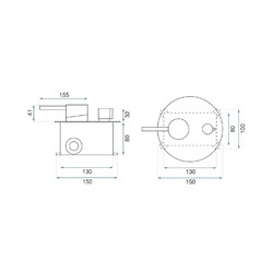 Смеситель для ванны и душа Rea LUNGO Rose Gold + BOX, REA-B6930