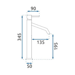 Смеситель для умывальника Rea LEVEL L.Gold REA-B2045