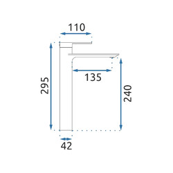 Смеситель для умывальника Rea STORM Chrome REA-B6203