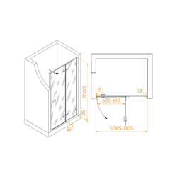 Душевая дверь RGW Leipzig LE-004B 110х200